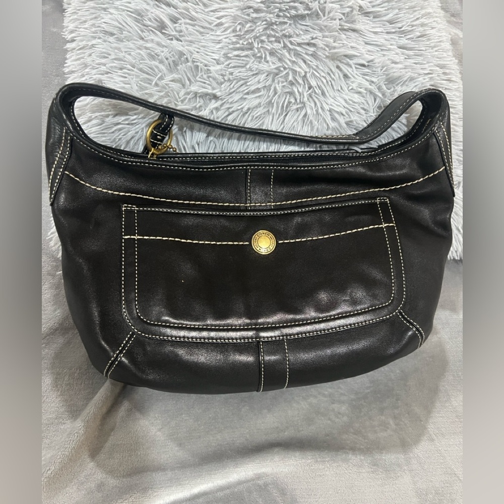 Coach Black Leather Ergo Hobo Shoulder Bag